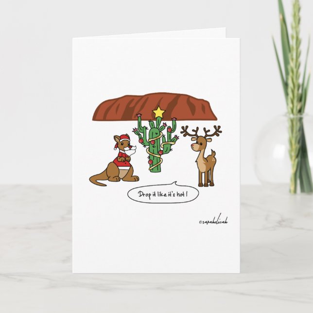 Cartes Pour Fêtes Annuelles Drôle Drop It Like It's Hot Christmas Card (Devant)