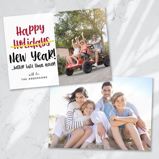 Cartes Pour Fêtes Annuelles Drôle fin heureux photo du Nouvel An (Créateur téléchargé)