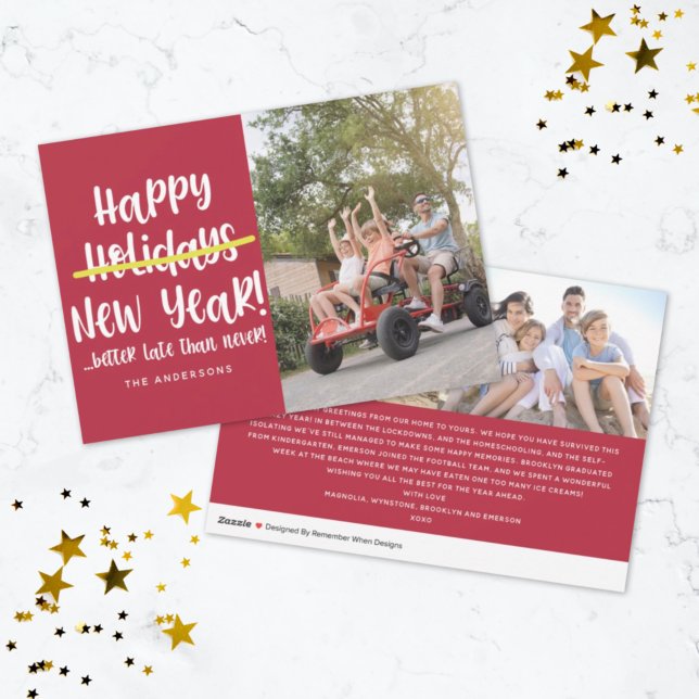 Cartes Pour Fêtes Annuelles Drôle fin heureux photo du Nouvel An (Créateur téléchargé)
