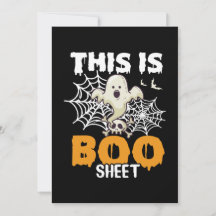Drôle Halloween Boo Sheet Ghost Grey Card