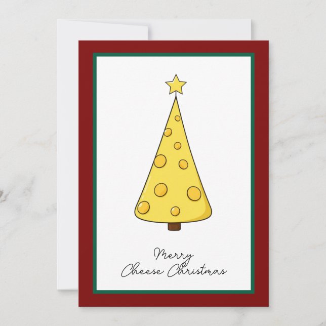 Cartes Pour Fêtes Annuelles Drôle Humour Cartoon Fromage Joyeux Noël (Devant)