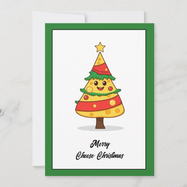 Cartes Pour Fêtes Annuelles Drôle Humour Cartoon Fromage Joyeux Noël (Devant)