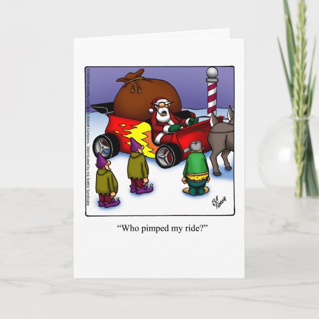 Cartes Pour Fêtes Annuelles Drôle Humour de Noël "Spectacles" (Devant)