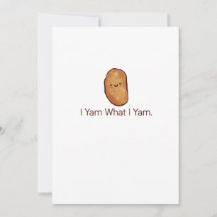 Cartes Pour Fêtes Annuelles Drôle Je Suis Yam Ce Que Je Suis Pour Hommes, Femm