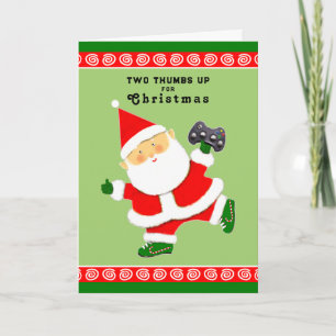 Cartes Pour Fêtes Annuelles Drôle Joueur vidéo de Noël