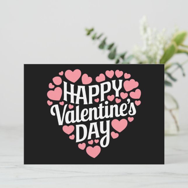 Cartes Pour Fêtes Annuelles Drôle Joyeuse Saint Valentin Cœur Amour Valentin  (Debout devant)