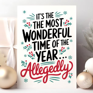 Cartes Pour Fêtes Annuelles Drôle La Plus Merveilleuse Période Paraît-Il Noël