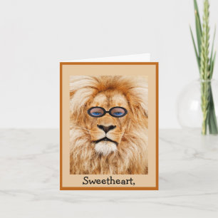 Cartes Pour Fêtes Annuelles Drôle Lion Valentine's