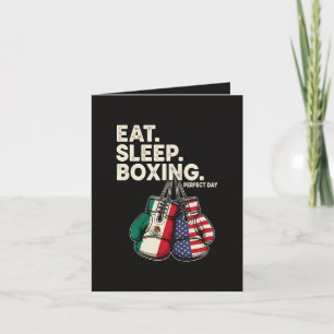 Cartes Pour Fêtes Annuelles Drôle Manger Dormir Répéter Boxe