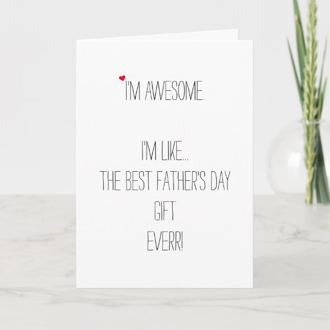 Cartes Pour Fêtes Annuelles Drôle Meilleure Fête des pères Cadeau Simple migno (Devant)