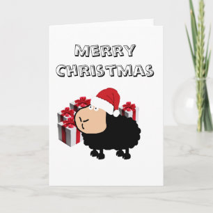 Cartes Pour Fêtes Annuelles Drôle mignon Père Noël dessin animé mouton Noël