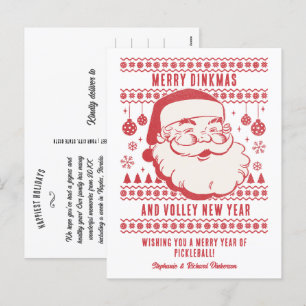 Cartes Pour Fêtes Annuelles Drôle moche Sweat de Noël Custom Pickleball
