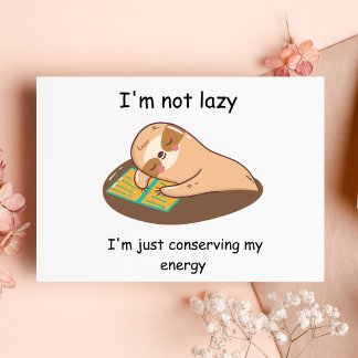 Cartes Pour Fêtes Annuelles Drôle Napping Sloth