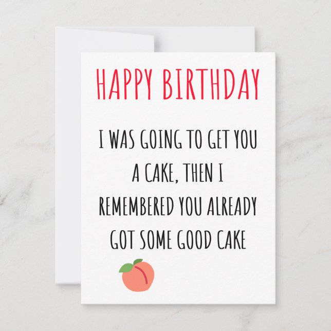 Cartes Pour Fêtes Annuelles Drôle Naughty Dirty Happy Birthday Card (Devant)
