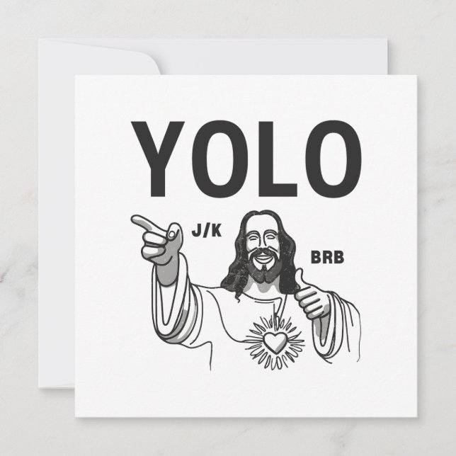 Cartes Pour Fêtes Annuelles Drôle Pâques Jésus JOLO plaisanter BRB (Devant)