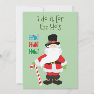 Cartes Pour Fêtes Annuelles Drôle Père Noël Je le fais Pour le Noël du héros