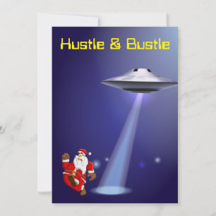 Cartes Pour Fêtes Annuelles Drôle Père Noël 🎅 🛸 OVNI Noël