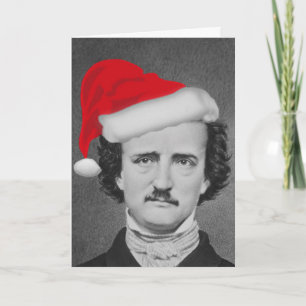 Cartes Pour Fêtes Annuelles Drôle Père Noël Poe - Quoth The Raven Joyeux Noël