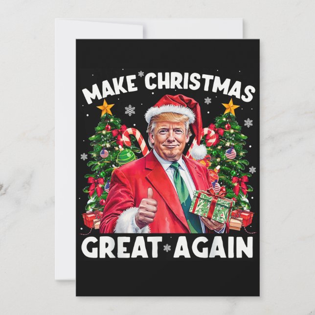 Cartes Pour Fêtes Annuelles Drôle Père Noël Trump | Rendre Noël super (Devant)