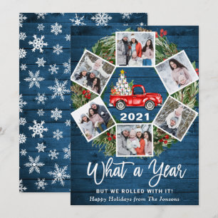 Cartes Pour Fêtes Annuelles Drôle Quelle année Camion rouge Noël 6 PHOTO