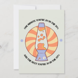 Cartes Pour Fêtes Annuelles Drôle Retro 70's