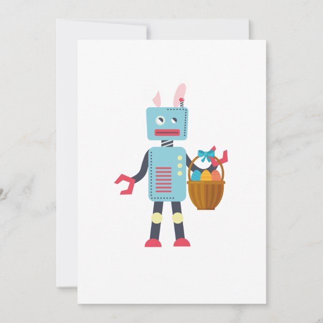 Cartes Pour Fêtes Annuelles Drôle Robot de Pâques Lapin de Pâques pour Garçons (Devant)