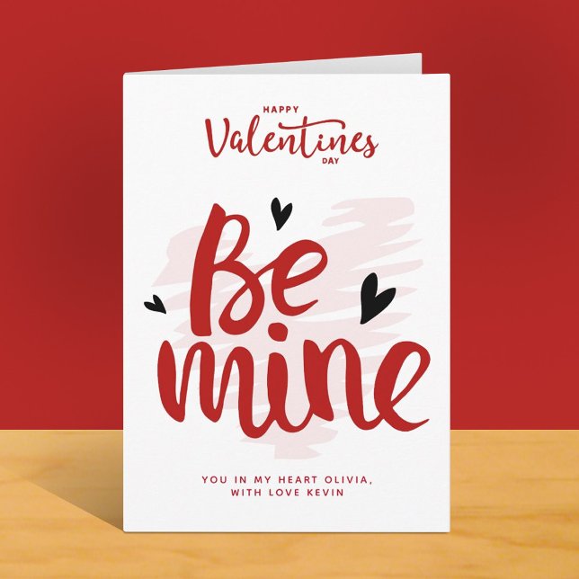 Cartes Pour Fêtes Annuelles Drôle rouge soit mien coeur cadeau Saint Valentin  (Créateur téléchargé)