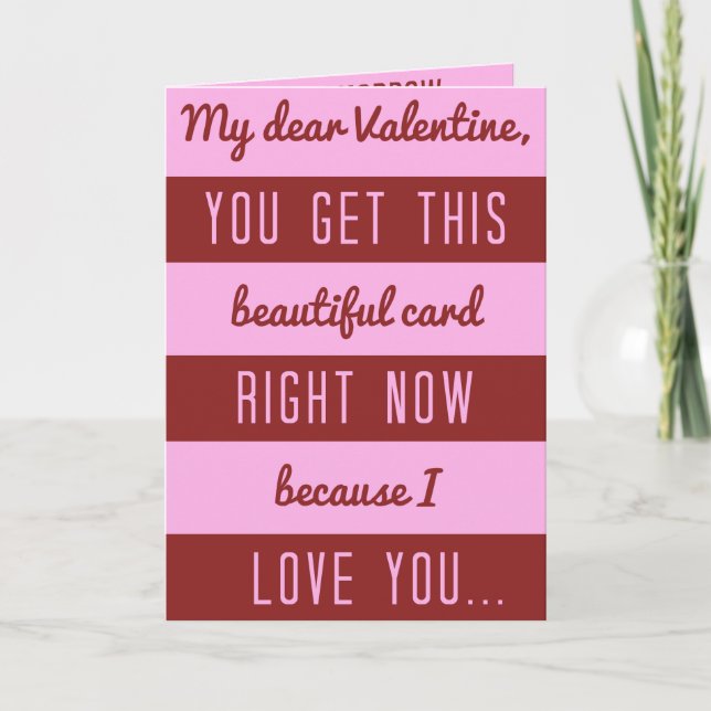 Cartes Pour Fêtes Annuelles Drôle Saint-Valentin Chocolat Remise Plaisanterie (Devant)