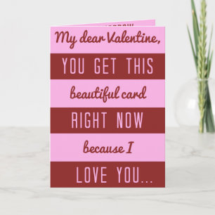 Cartes Pour Fêtes Annuelles Drôle Saint-Valentin Chocolat Remise Plaisanterie