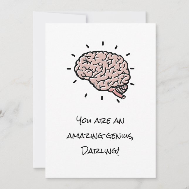 Cartes Pour Fêtes Annuelles Drôle Sarcastique VOUS ÊTES UN GENIUS Custom Valen (Devant)