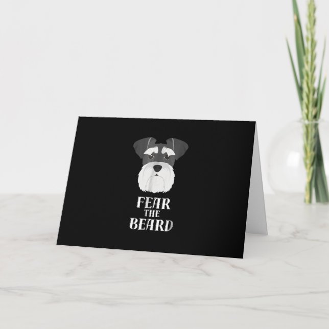 Cartes Pour Fêtes Annuelles drôle schnauzer peur barbe cadeau (Devant)