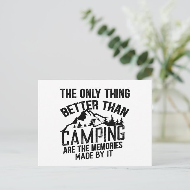 Cartes Pour Fêtes Annuelles Drôle slogan de camping été citations (Debout devant)