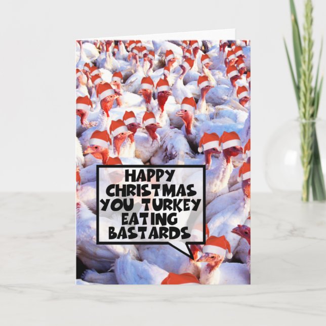 Cartes Pour Fêtes Annuelles Drôle slogan offensif Noël (Devant)