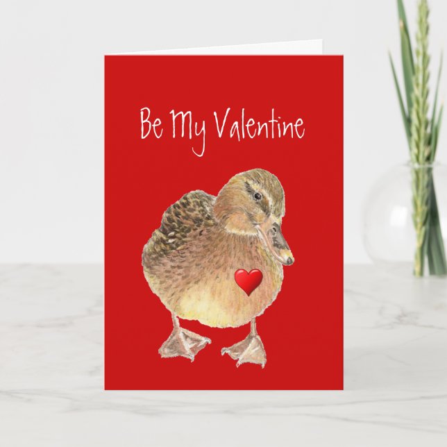 Cartes Pour Fêtes Annuelles Drôle Soit Ma Saint Valentin, Beau Canard (Devant)