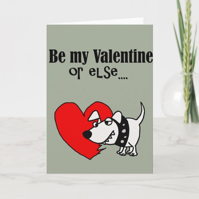Cartes Pour Fêtes Annuelles Drôle Soit mon Dessin Valentin ou autre Chien (Devant)
