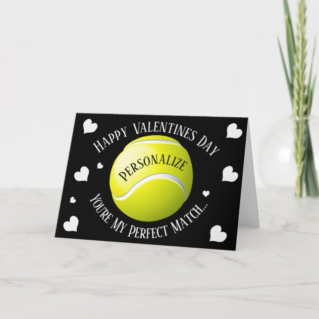 Cartes Pour Fêtes Annuelles Drôle Tennis Vous êtes Mon Parfait Match Valentine (Devant)
