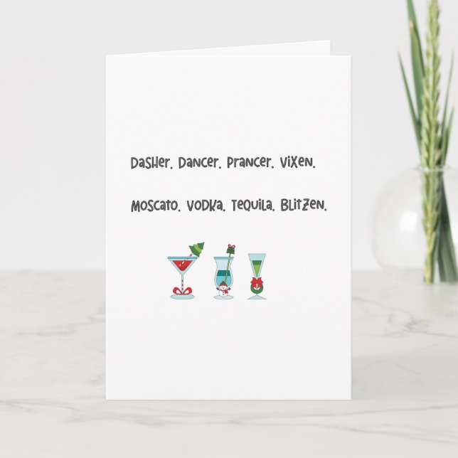 Cartes Pour Fêtes Annuelles Drôle Tequila & Blitzen Christmas Cheval (Devant)
