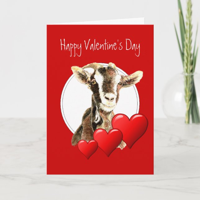 Cartes Pour Fêtes Annuelles Drôle Valentin à Vieux Chèvre, humour (Devant)