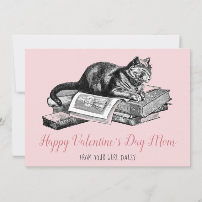 Cartes Pour Fêtes Annuelles Drôle Valentine De Chat (Devant)