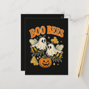 Cartes Pour Fêtes Annuelles Drôles d'abeilles fantômes Halloween drôle d'abeil