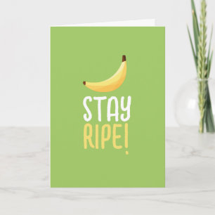 Cartes Pour Fêtes Annuelles Drôles de faveurs de fête à la banane rétro éditab
