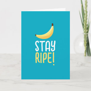 Cartes Pour Fêtes Annuelles Drôles de faveurs de fête à la banane rétro éditab