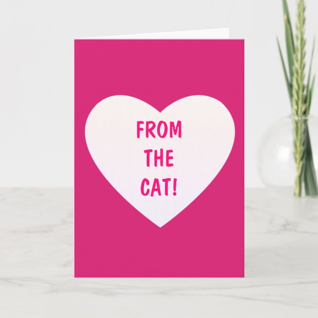 Cartes Pour Fêtes Annuelles Du chat Custom Valentine's Day (Devant)