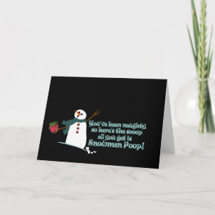 Cartes Pour Fêtes Annuelles Dunette de bonhomme de neige