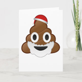 Cartes Pour Fêtes Annuelles Dunette drôle Emoji de Père Noël de Noël