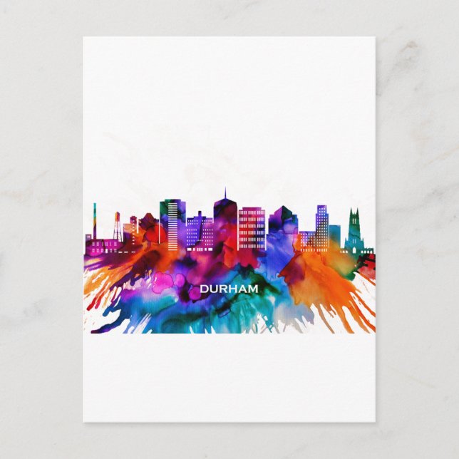 Cartes Pour Fêtes Annuelles Durham Skyline (Devant)