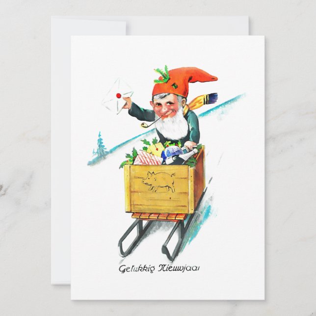 Cartes Pour Fêtes Annuelles Dutch New Year Bonne année (Devant)