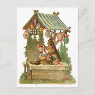 Cartes Pour Fêtes Annuelles Easter Bunny Roadside Oeuf stand