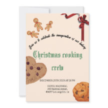 Échange de biscuits de Noël équipe de cuisson roug