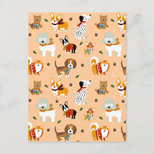 Cartes Pour Fêtes Annuelles Écharpes festives d'hiver pour chiots